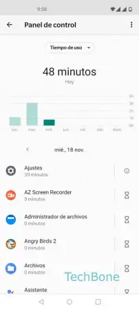 Paso 5: Presiona el temporizador de una aplicación Temporizador de aplicación - Presiona el temporizador de una aplicación