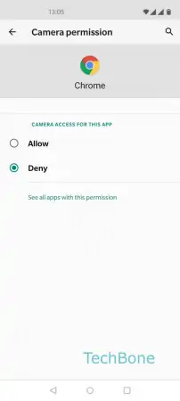 Individual app permissions -  Choose  Allow  or  Deny  