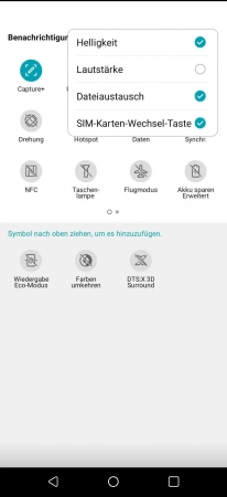 Schritt 9: Aktiviere oder deaktiviere die gewünschte Einstellung Schnelleinstellungen anpassen - Aktiviere oder deaktiviere die gewünschte Einstellung