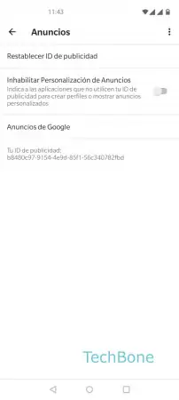 Paso 5: Presiona Restablecer ID de publicidad Restablecer ID de publicidad - Presiona Restablecer ID de publicidad