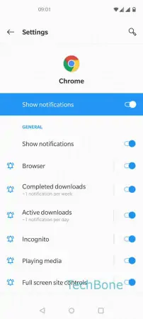 Banner notifications of an app -  Choose a  category  