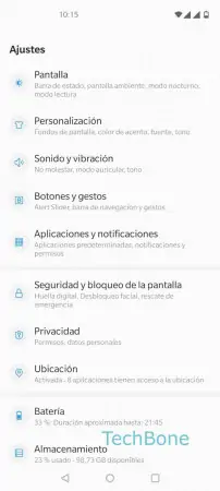 Paso 2: Presiona Aplicaciones y notificaciones Permiso para modificar la configuración del sistema - Presiona Aplicaciones y notificaciones