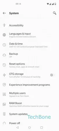 Google Backup -  Tap on  Backup  