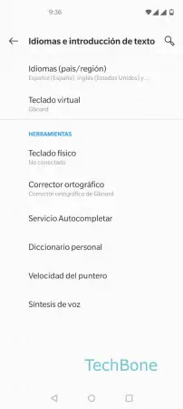 Paso 4: Presiona Teclado virtual Dictado por voz Google - Presiona Teclado virtual