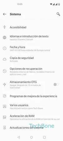 Paso 3: Presiona Idiomas e introducción de texto Modo una mano - Presiona Idiomas e introducción de texto