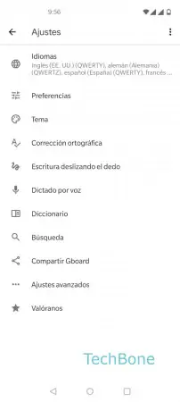 Paso 6: Presiona Preferencias Fila de números - Presiona Preferencias