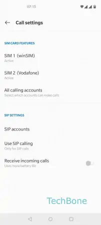 Fixed dialing numbers -  Choose a  SIM card   (Dual SIM)  