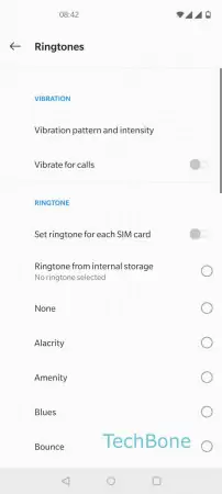 Assign ringtone for a contact -  Enable or disable  Set   ringtone for each SIM card  