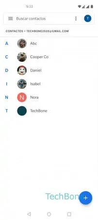 Paso 2: Selecciona un contacto Establecer tarjeta SIM de llamada (contacto) - Selecciona un contacto