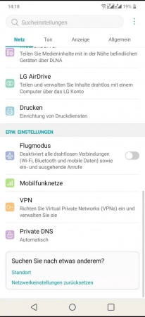 Schritt 2: Tippe auf Mobilfunknetze Netz manuell wählen - Tippe auf Mobilfunknetze