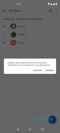 Paso 6: Presiona Aceptar Eliminar grupo - Presiona Aceptar
