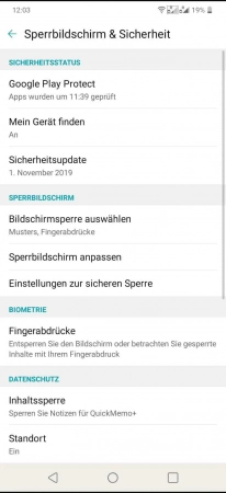 Schritt 4: Tippe auf Fingerabdrücke Entsperren durch Fingerabdruck - Tippe auf Fingerabdrücke