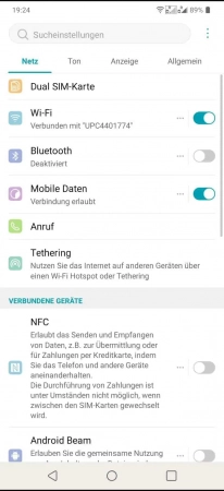 Schritt 2: Tippe auf Allgemein Geräteadministratoren verwalten - Tippe auf Allgemein