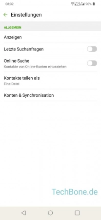 Schritt 4: Tippe auf Kontakte teilen als Kontakte teilen als - Tippe auf Kontakte teilen als