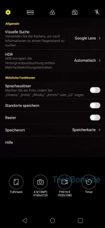Schritt 3: Tippe auf Auflösung Videoauflösung - Tippe auf Auflösung