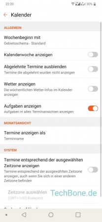 Schritt 5: Aktiviere oder deaktiviere Aufgaben anzeigen Aufgaben anzeigen/ausblenden - Aktiviere oder deaktiviere Aufgaben anzeigen