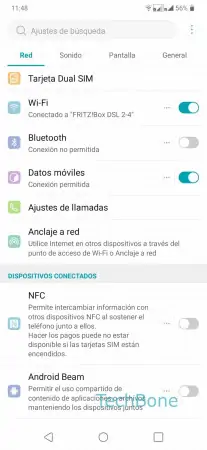 Paso 2: Presiona Datos móviles Configurar puntos de acceso (APN) - Presiona Datos móviles