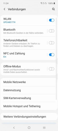 Schritt-3 Tippe auf NFC und Zahlung Android Beam ein-/ausschalten - Tippe auf NFC und Zahlung