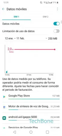 Paso 3: Abre el menú de tres puntos Agregar excepción (modo de ahorro de datos) - Abre el menú de tres puntos