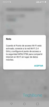 Paso 6: Presiona Aceptar Usar como repetidor de Wi-Fi - Presiona Aceptar