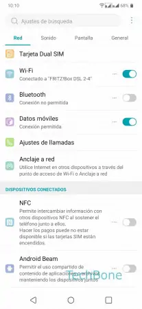 Paso 2: Presiona Sonido Sonidos al tocar - Presiona Sonido