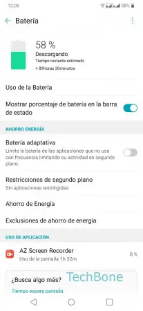 Paso 4: Presiona Uso de la Batería Visualizar el consumo de la batería - Presiona Uso de la Batería