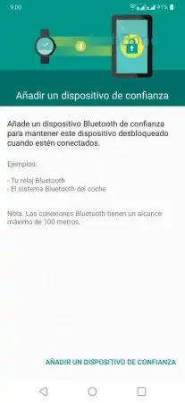Paso 8: Presiona Añadir un dispositivo de confianza y sigue las instrucciones que aparecen en pantalla Dispositivos de confianza - Presiona Añadir un dispositivo de confianza y sigue las instrucciones que aparecen en pantalla