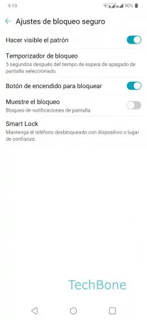 Paso 5: Activa o desactiva Muestre el bloqueo Mostrar/ocultar el modo de bloqueo - Activa o desactiva Muestre el bloqueo