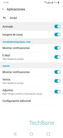 Paso 7: Selecciona una categoría Cambiar el tono de notificación de aplicaciones individuales - Selecciona una categoría