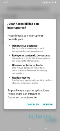 Paso 6: Presiona Activar Accesibilidad con interruptores - Presiona Activar