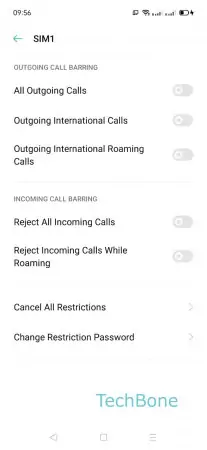 How to Turn On/Off Call barring -  Enable or Disable  Call Barring  you want 