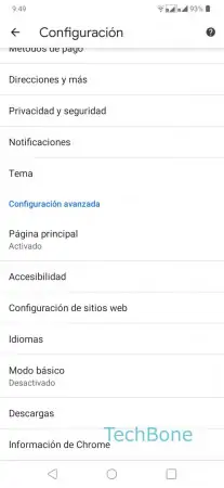Paso 4: Presiona Configuración de sitios web Compartir ubicación (Navegador) - Presiona Configuración de sitios web