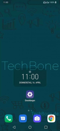 Schritt 1: Tippe und halte das Widget Widget verschieben - Tippe und halte das Widget