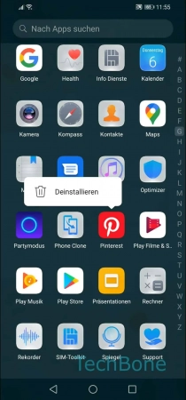 Schritt 3: Tippe auf Deinstallieren App deinstallieren - Tippe auf Deinstallieren