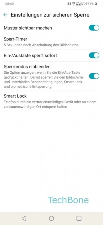 Schritt 5: Tippe auf Smart Lock Vertrauenswürdige Geräte - Tippe auf Smart Lock