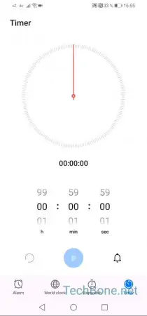 Timer -  Set a time by  swiping   