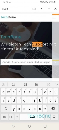 Schritt 6: Nutze die Pfeile, um zwischen den Ergebnissen zu navigieren Webseite durchsuchen - Nutze die Pfeile, um zwischen den Ergebnissen zu navigieren