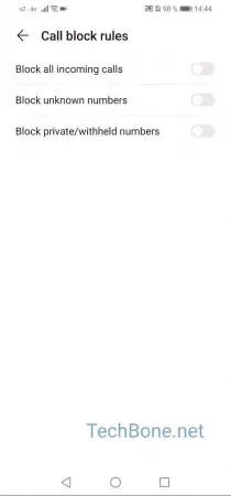 Block unknown numbers -  Tap on  Block private/withheld numbers  