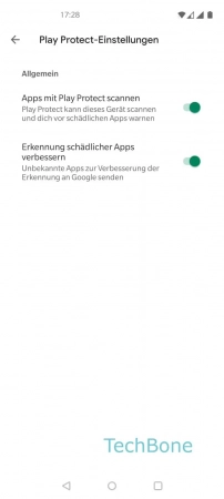 Google Play Protect -  Aktiviere oder deaktiviere  Apps mit Play Protect scannen  