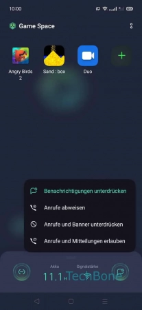 Schritt 3: Aktiviere oder Deaktiviere Benachrichtigungen unterdrücken oder Anrufe und Mitteilungen erlauben