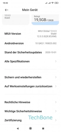 Erstellen -  Tippe auf  Sichern und wiederherstellen  