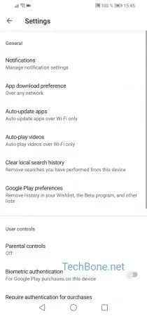 Automatic app updates -  Tap on  Auto-update apps  