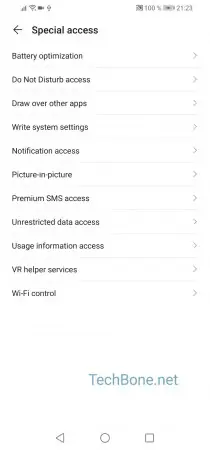 Change system settings-access -  Tap on  Write system settings  