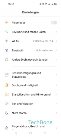 Schritt 2: Tippe auf Bluetooth Internet über Bluetooth freigeben - Tippe auf Bluetooth