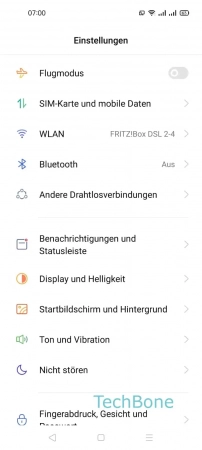 Schritt-2 Tippe auf Display und Helligkeit Anzeigegröße - Tippe auf Display und Helligkeit