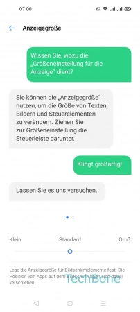Schritt-4 Wähle die Anzeigegröße Anzeigegröße - Wähle die Anzeigegröße