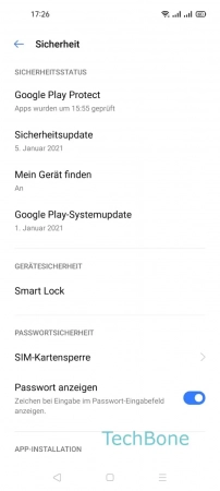 Google Play Protect -  Tippe auf  Google Play Protect  