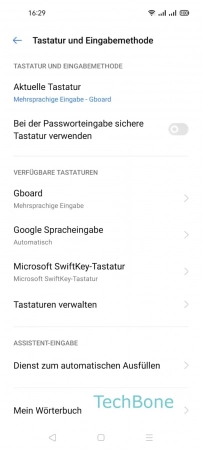 Schritt-4 Tippe auf Aktuelle Tastatur Standardtastatur ändern - Tippe auf Aktuelle Tastatur