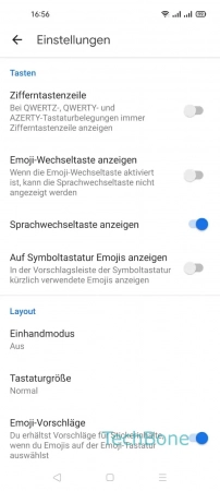 Auf Symboltastatur Emojis anzeigen -  Aktiviere oder deaktiviere  Auf Symboltastatur Emojis anzeigen  