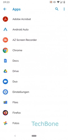 Schritt-3 Wähle die gewünschte App - Wähle die gewünschte App